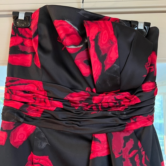 White House Black Market strapless Rose dress. - Picture 2 of 10